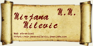 Mirjana Milević vizit kartica